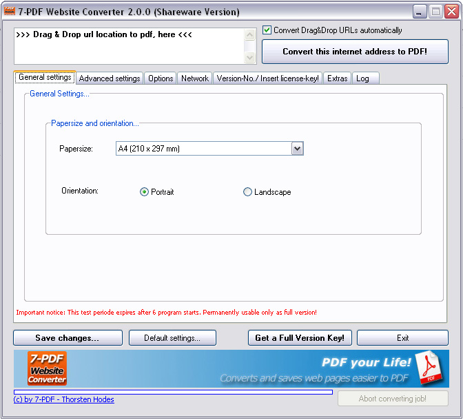 7-PDF Website Converter screenshot