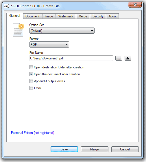 7-PDF Printer screenshot