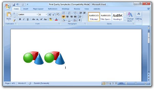 Example document with Word