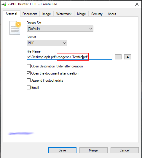 How to split up a PDF in PowerPDF so that every page is saved as an individual file.