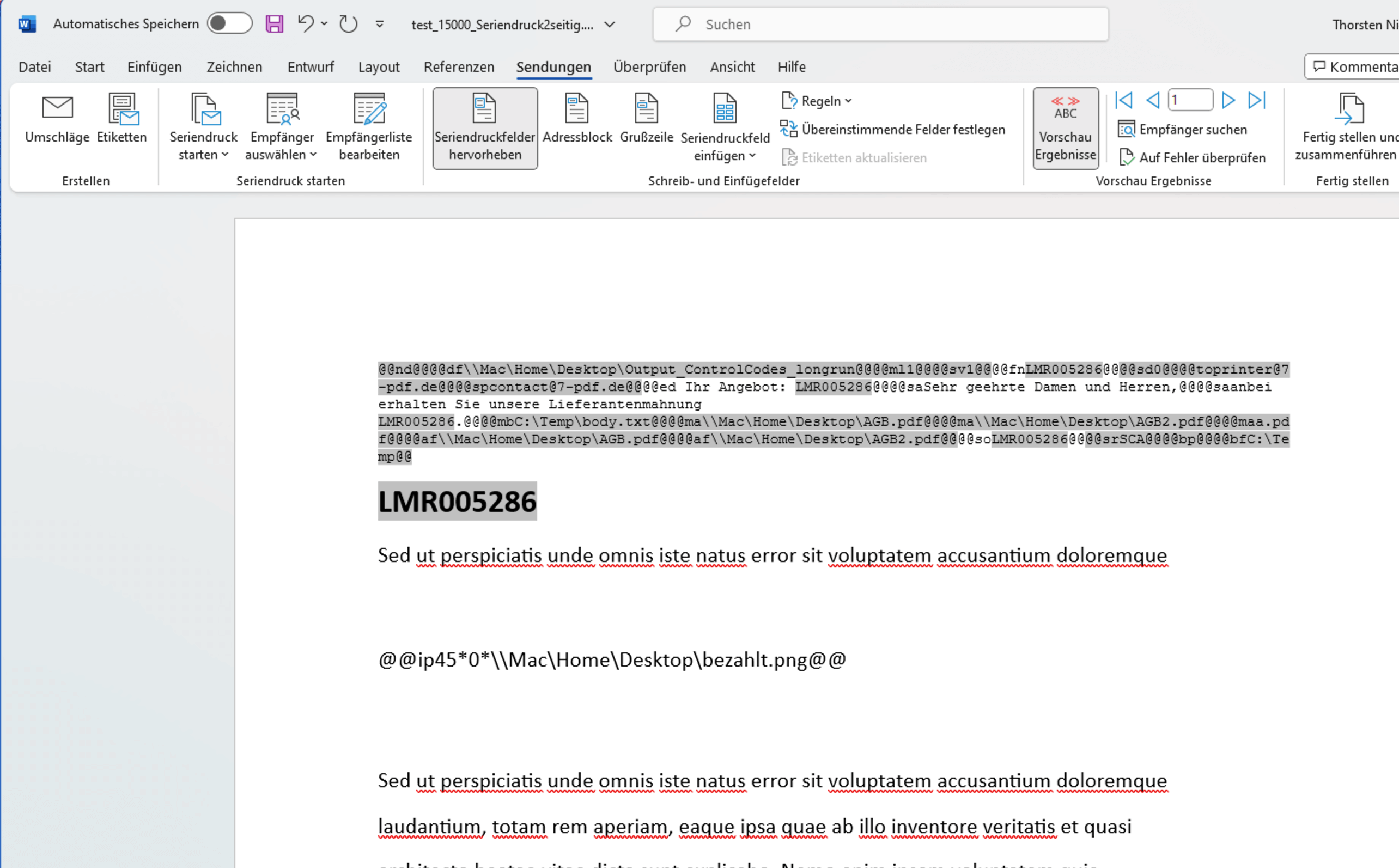 Form letter from Microsoft Word PREVIEW