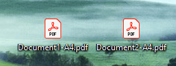 Starting point are two PDF files, each with one page in A4 format