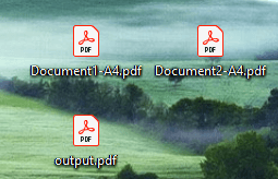 output.pdf now contains two pages after the merge