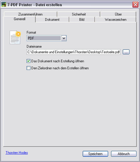 PDF Printer from 7-PDF